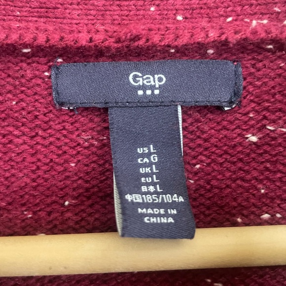 Gap Maroon Speckled Cardigan - Picture 2 of 4